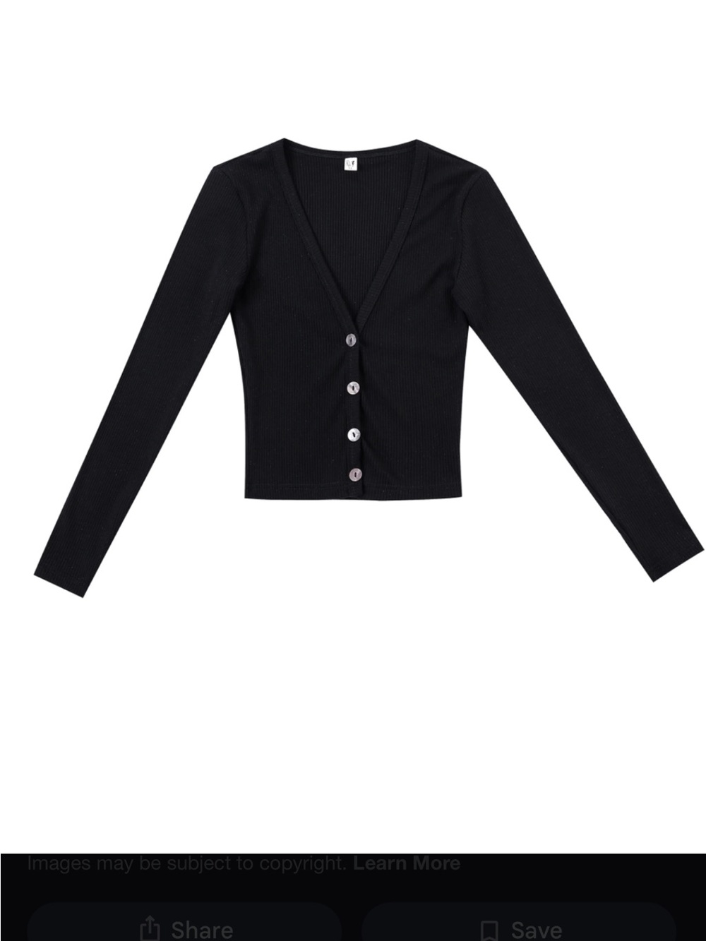Los Angeles Atelier And Other Stories Crop V-neck Pearl Buttons   Size 2